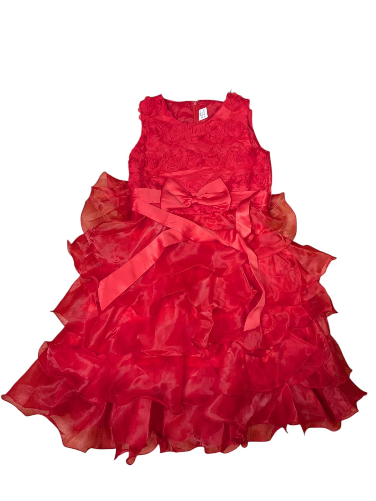 Červené šaty s mašlí pro holky secondhand